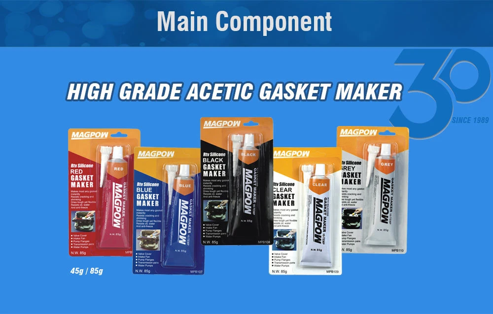 High Temperature Black Gasket Maker RTV Silicone Acetic Gasket Maker Free Super Glue