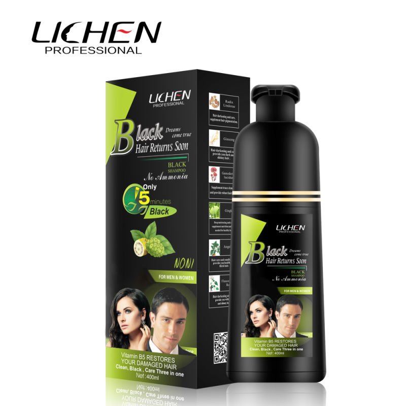 Allergy Free Shampoo Lichen Black Hair Shampoo for Home Use