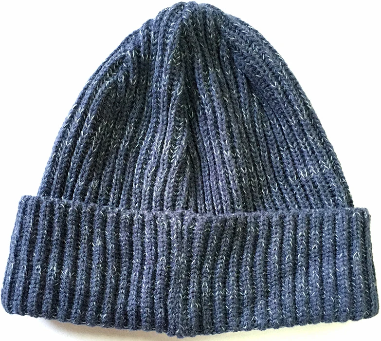 Basic Rib Knitted Space Dye Color Acrylic Beanie