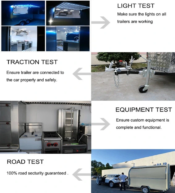 Caravan Small Trailer Fast Food Trailer Catering Trailers for Sale with Tent Cheap Slice Bread Food Trailer