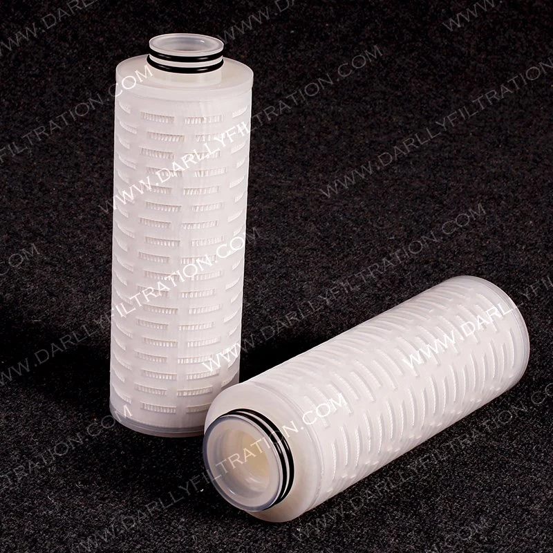 Darlly PP, Pes, Hydrophobic PTFE, Hydrophilic PTFE 83mm Diameter Pleated Filter Cartridge for Electron Industry