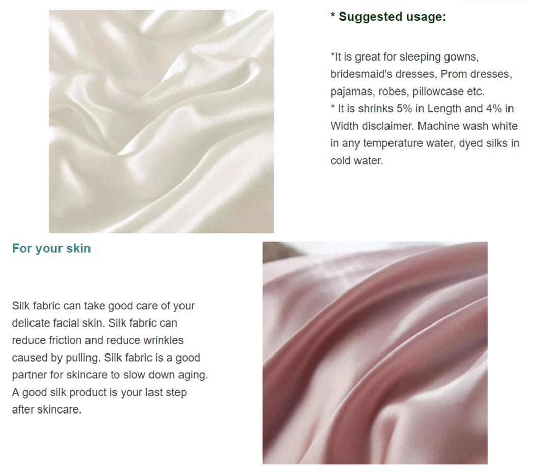 Manufacture Best Quality Silk Fabric/Italian Silk Fabric