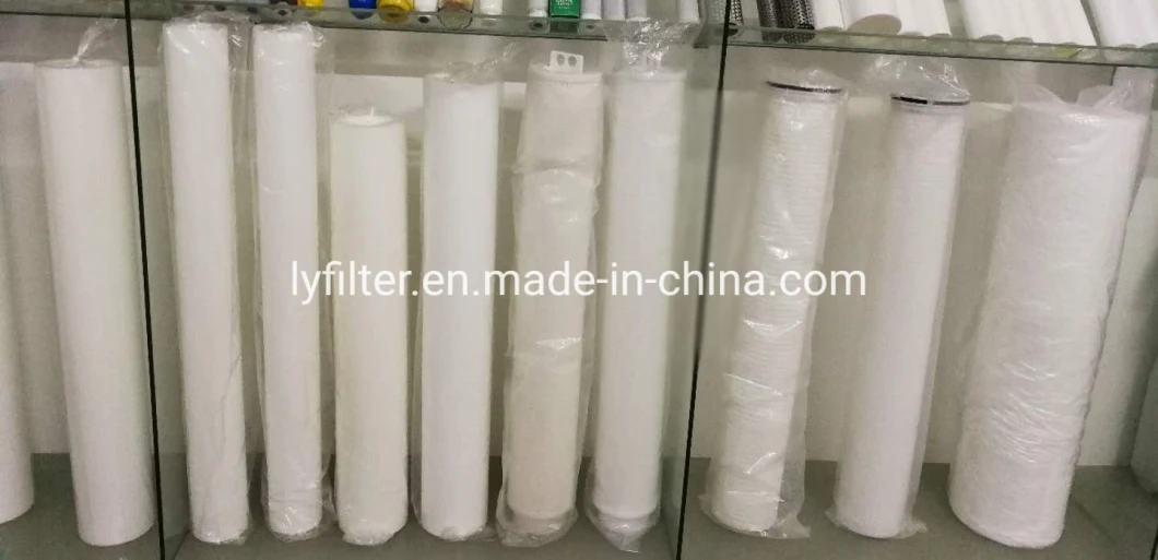 40 60 Inch Big Flow Glass Fibre Polypropylene Membrane Pleated Filter Cartridge with 5 10 20 Microns