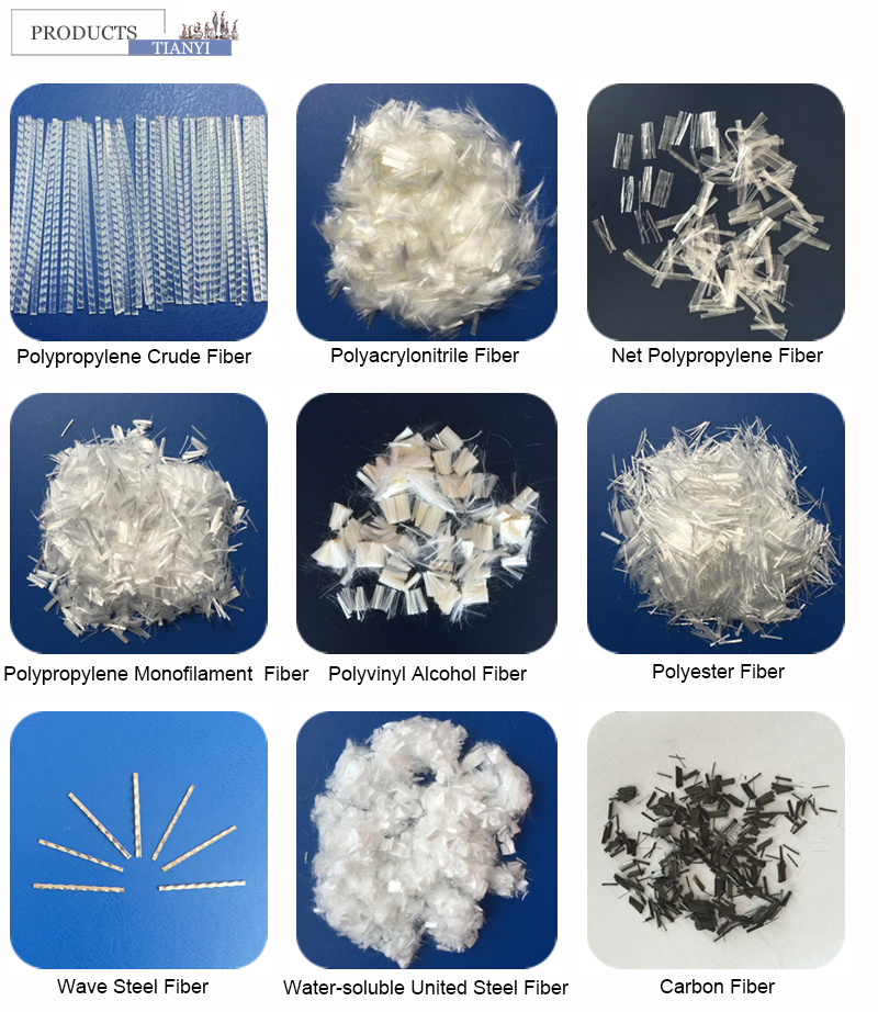 Polypropylene Polyester Soluble Crude Fiber for Cement Concrete