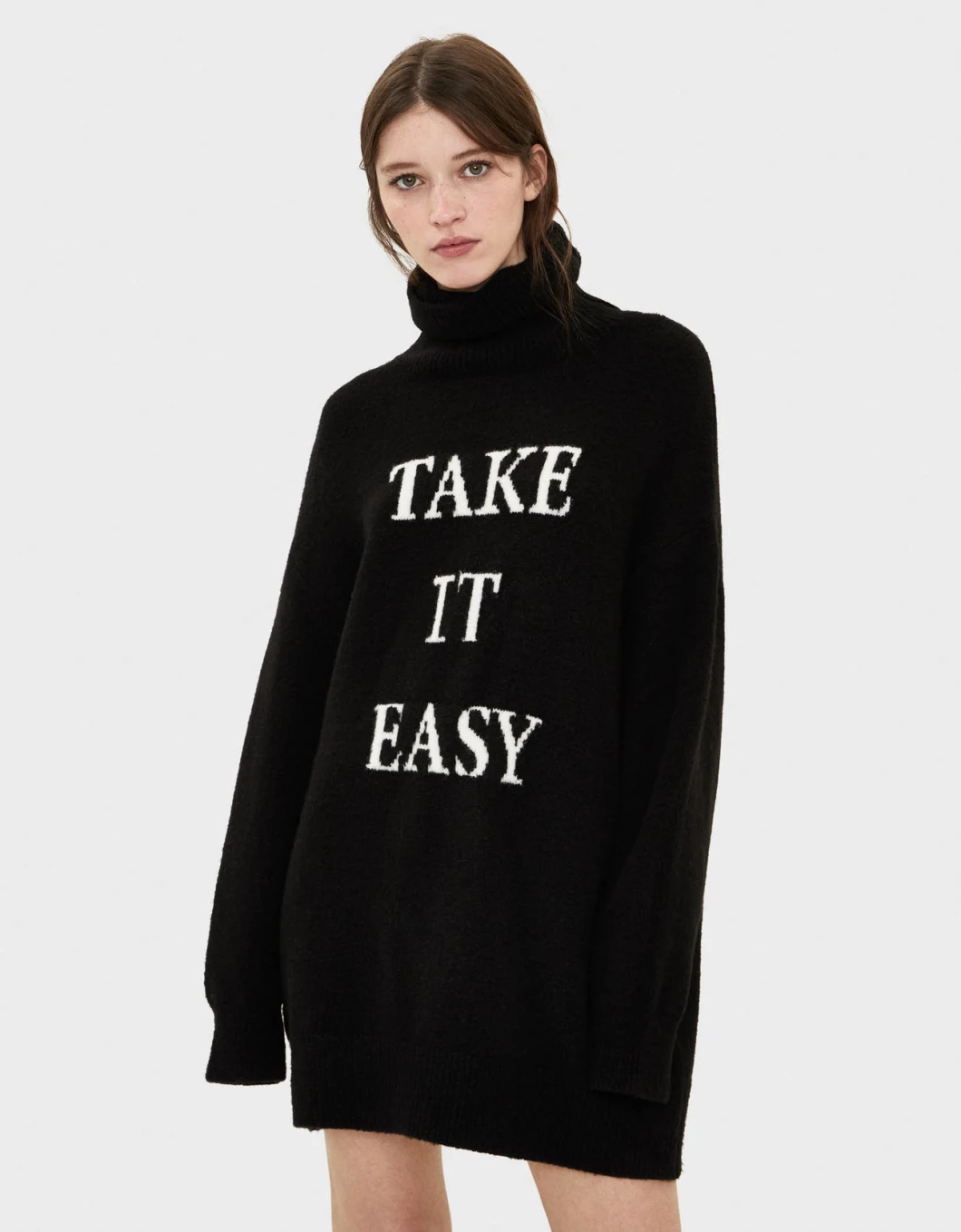 Women's Fashion Print Turtleneck Pajama Sweater