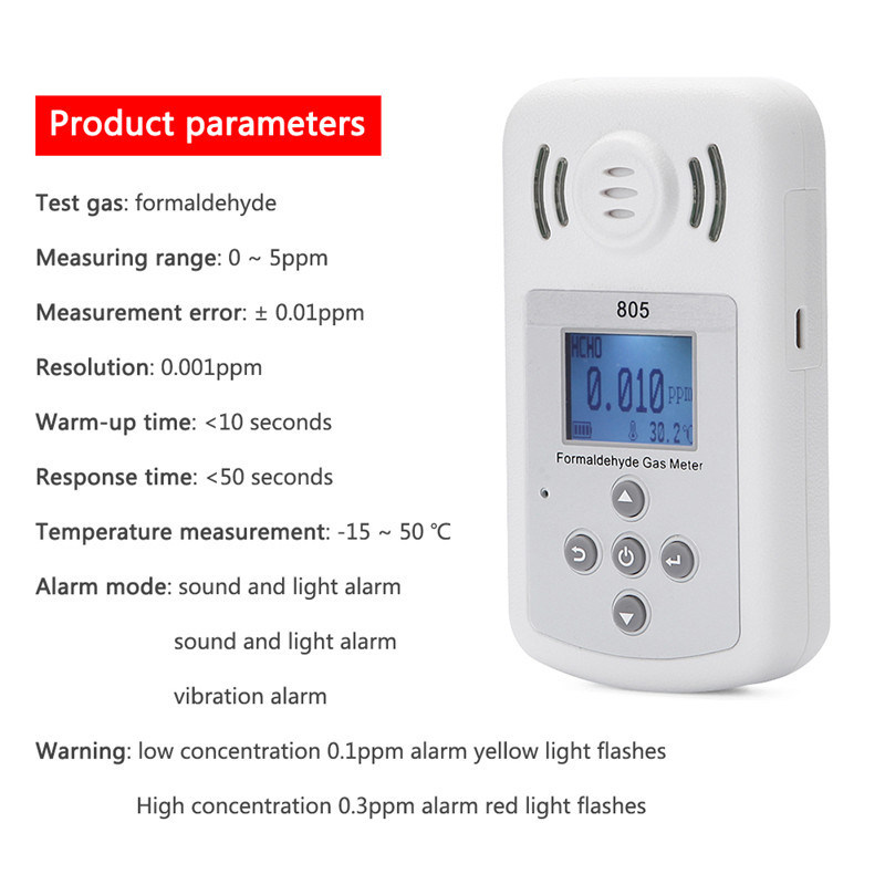 Battery Charging Formaldehyde Detector High Precision Portable Formaldehyde Tester