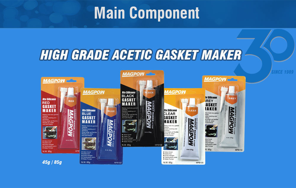 Acid Gasket Maker RTV Silicone Black Gasket Maker Super Glue