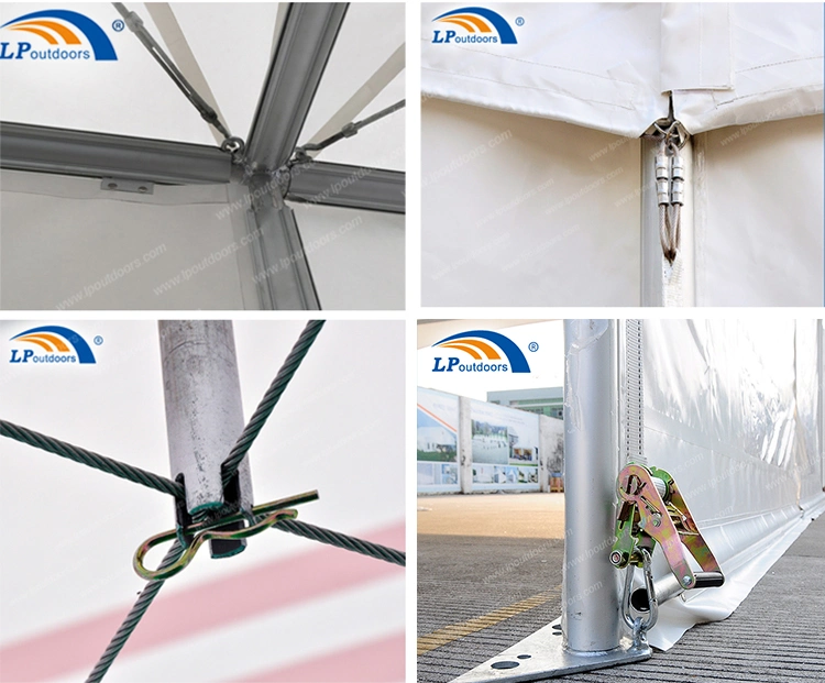 6X6m Aluminum Structure Cable Cross High Peak Tent for School Sports Events