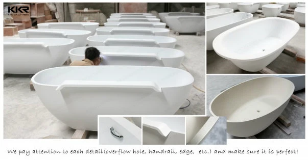 Artificial Stone Acrylic Solid Surface Bath Freestanding Bathtub Stone Tub