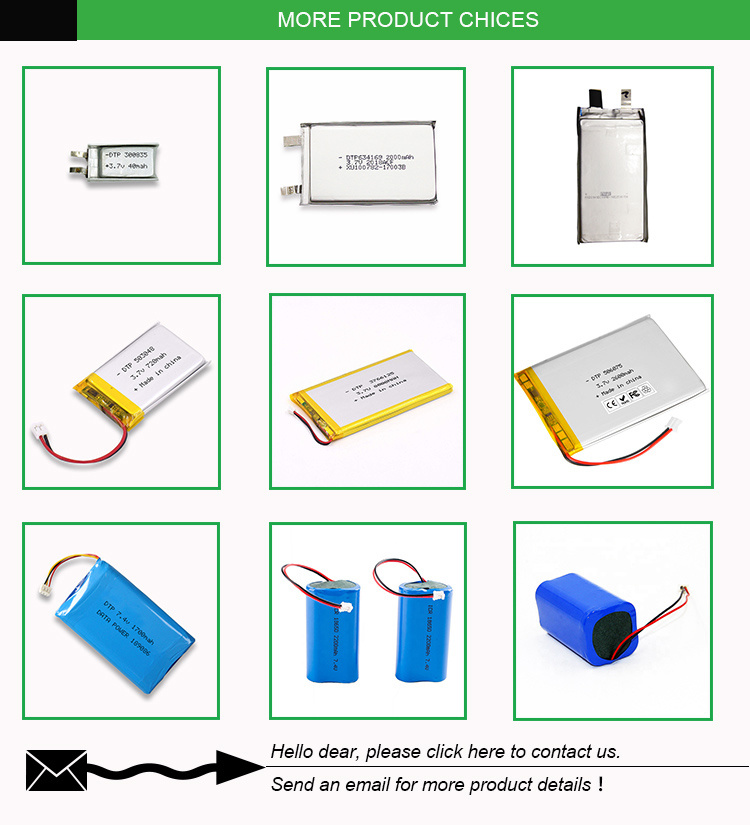 Li-Polymer 2000mAh Dtp704060 3.7V Rechargeable Lithium Polymer Battery