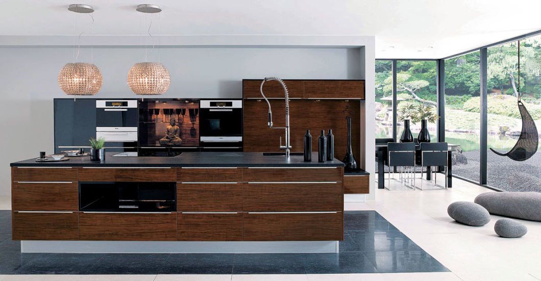 Modular High Gloss Acrylic Glass Kitchen Cabinet