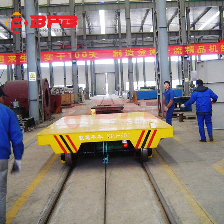 Motorized Industry Use Transfer Cart for Metal Industry on Rails