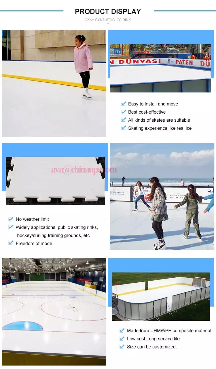Polyethylene Sheet Synthetic Ice Rink Barrier Polymer Board Barrier for Ice Arena