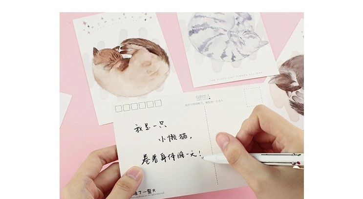 Cute Cat Design 30PCS Set Paper Greeting Gift Card