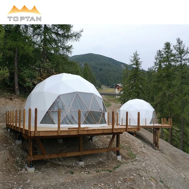 3-40m Customized Canopy PVC Dome Tent Geodesic Dome Glamping Tent