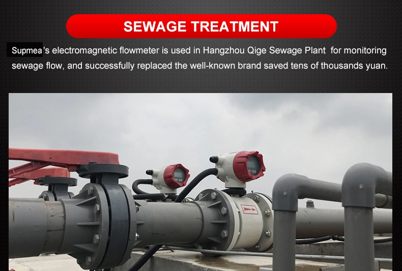 Tube PTFE of Electromagnetic Flow Meter Sewage Water Electromagnetic Flow Meter