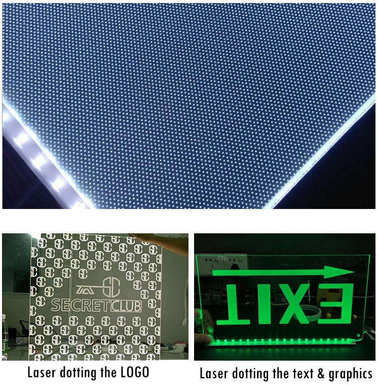 Customize ODM Acrylic Laser Engraving Process Laser DOT Three - Piece Light Guide Plate