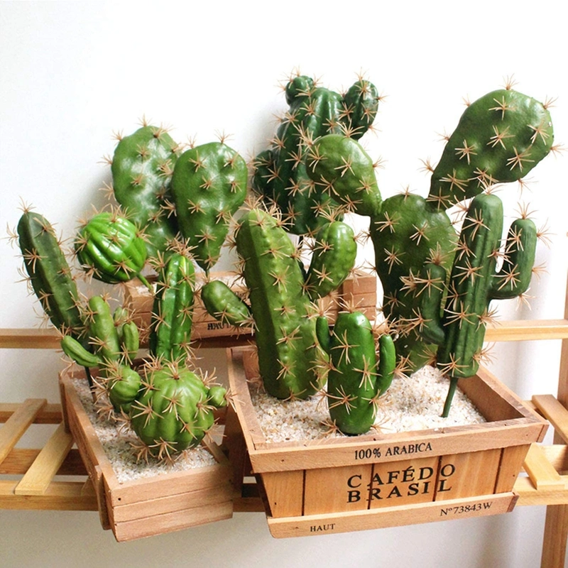 Artificial Cactus Plants Fake Succulent Plants Picks 4 PCS Cactus Plants Unpotted Indoor Home Decor