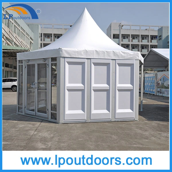 12m Outdoor Luxury Hexagon Pagoda Tent with ABS Wall for Event