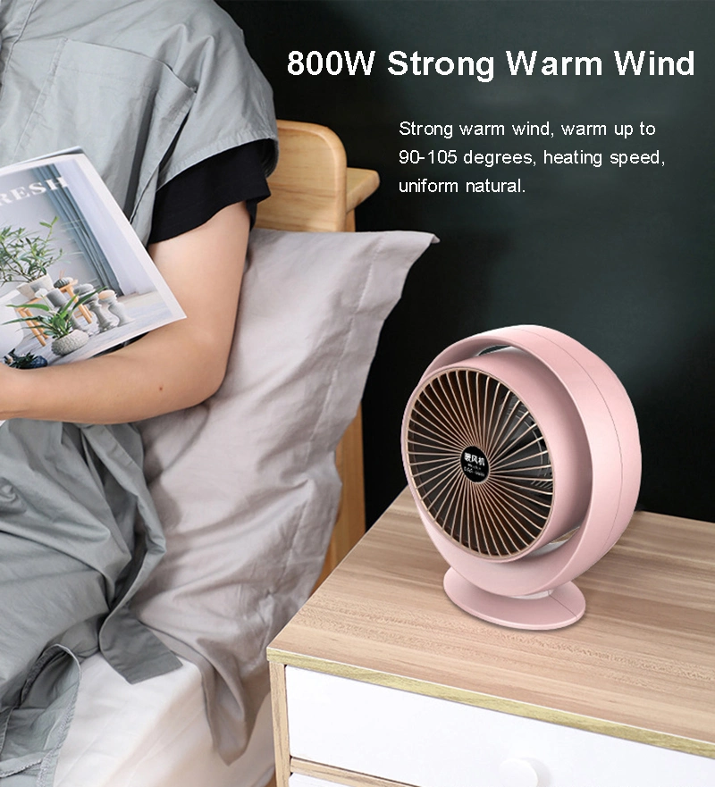 800W Electric Heater PTC Fan Heater Indoor Portable Room Heater Ceramic Desktop Mini Fan PTC Heater