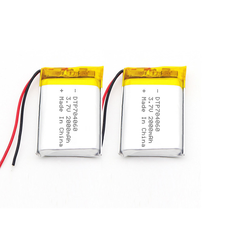 Li-Polymer 2000mAh Dtp704060 3.7V Rechargeable Lithium Polymer Battery