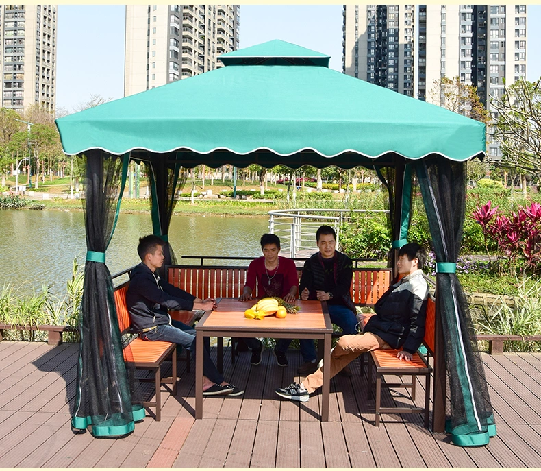 3X3m Movable Iron Garden Tent Outdoor Coffee Pavilion
