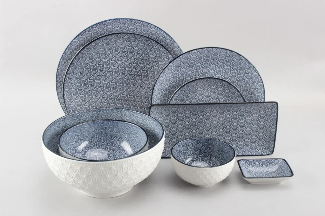 Luxury Pad Printing Dinnerware Set 2020 Canton Fair Italian Porcelain Dinner Set with Fine Price