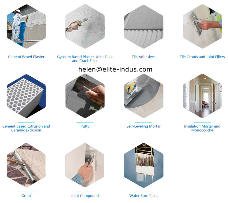 Interior Wall Putty Additives Industrial Chemicals Hydroxypropyl Methy Cellulose HPMC