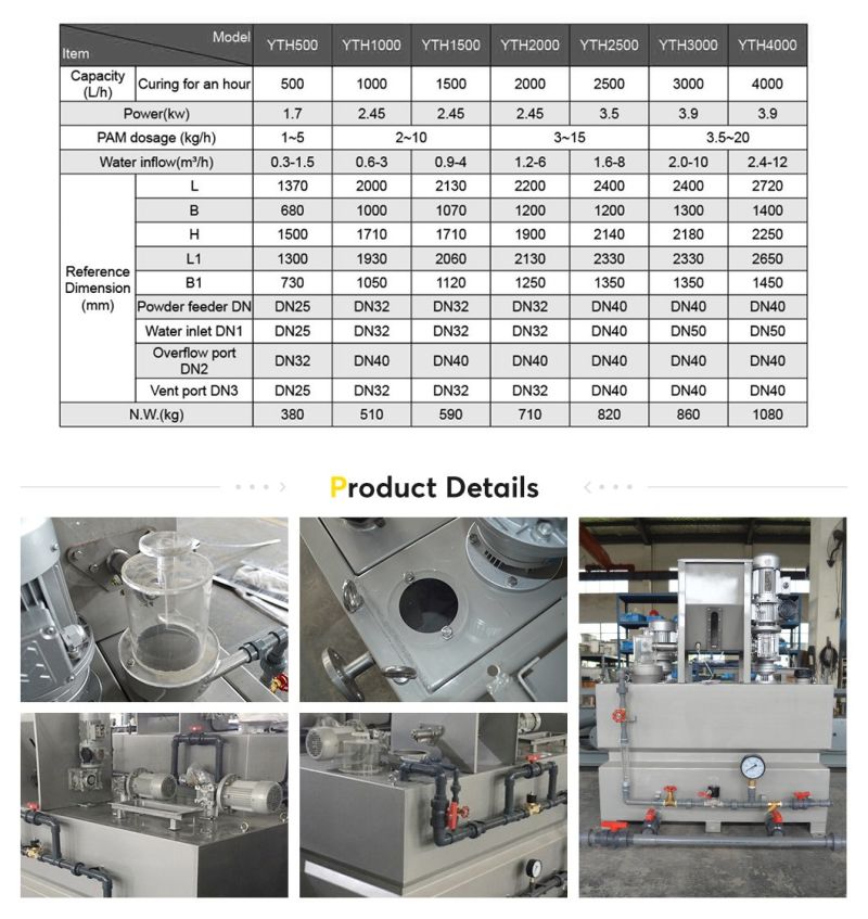 Chemicals Polymer Preparing Unit and Polymer Dosing System in Wastewater Treatment