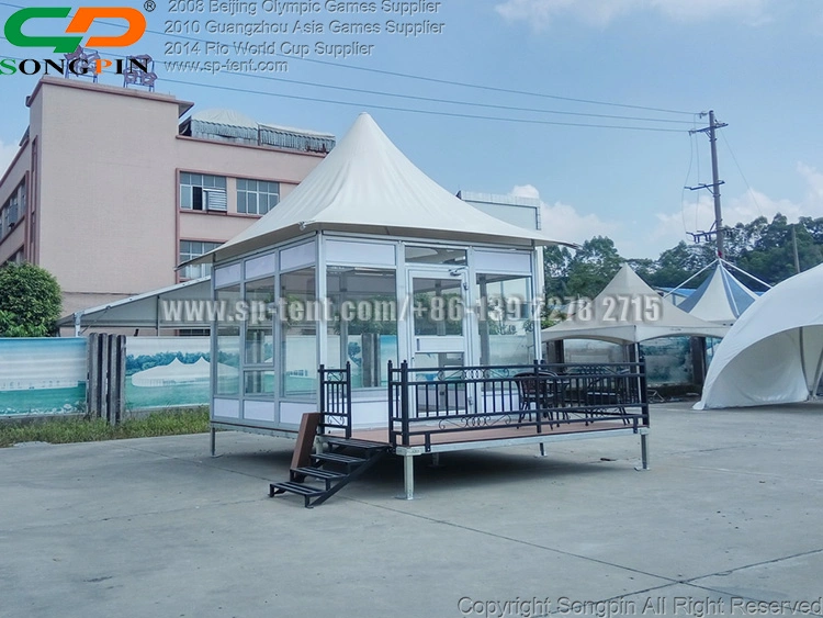 Small Aluminum Square Hotel Tent for Outdoor Camping Used