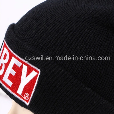 Fashion Thick Exhibition Decoration Acrylic Fabric Promotion Knitted Beanies