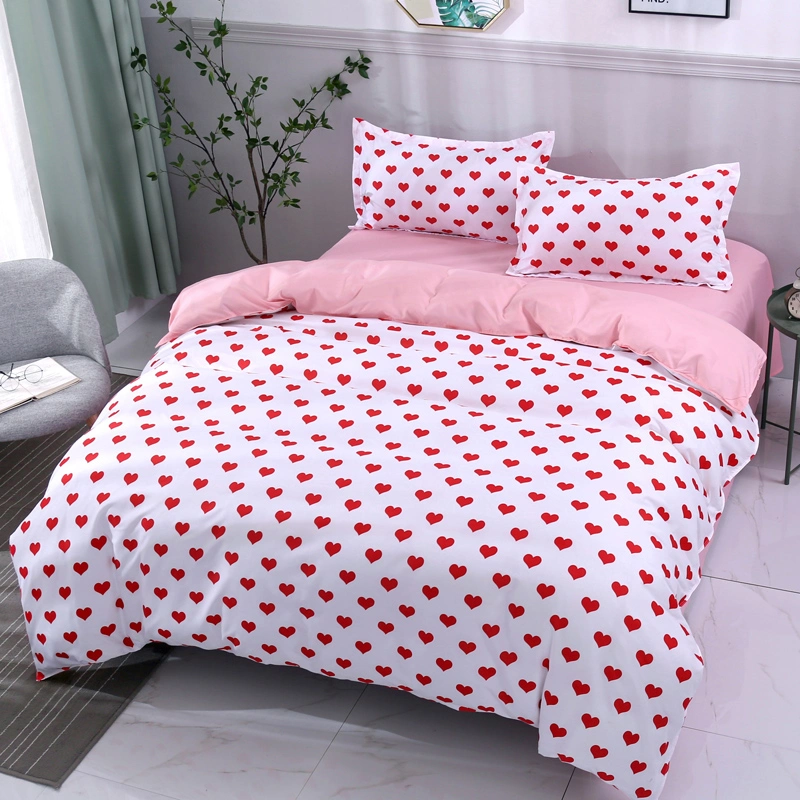 Wholesale Cheap Pink Microfiber Chinese Bedding Set, Custom Polyester Bedding Set, Luxury Bedding Set