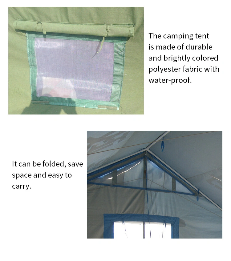 Wholesale Steel Frame Outdoor Winter Green Army Canvas Camping Military Tent