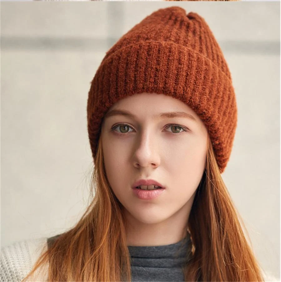 Fashion Popular Acrylic Winter Adult Knitted Sport Beanie Cap Hat