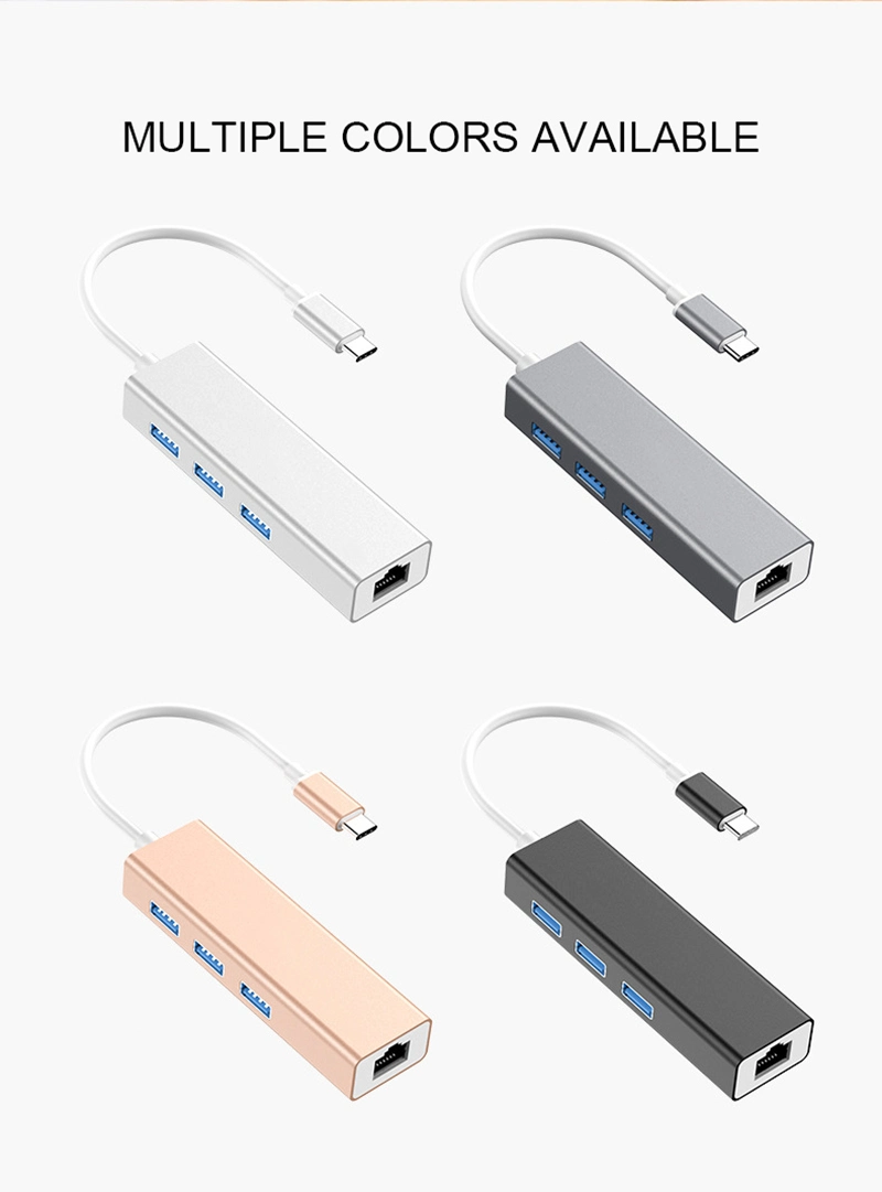 4 in 1 USB-C Hub Type-C Multiport Card Reader Adapter 4K HDMI for Notebook with Power Adapter USB Hub High Speed for PC Computer