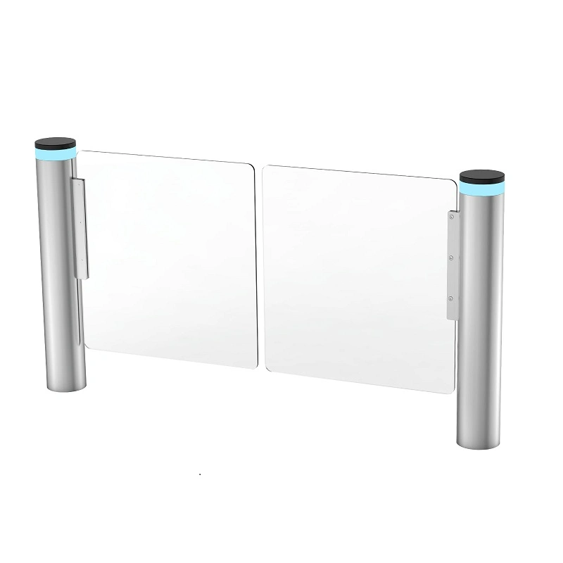 Automatic Card/RFID Reader Swing Barrier Gate Cylindrical Acrylic Panel Turnstile Gate Opener for Park