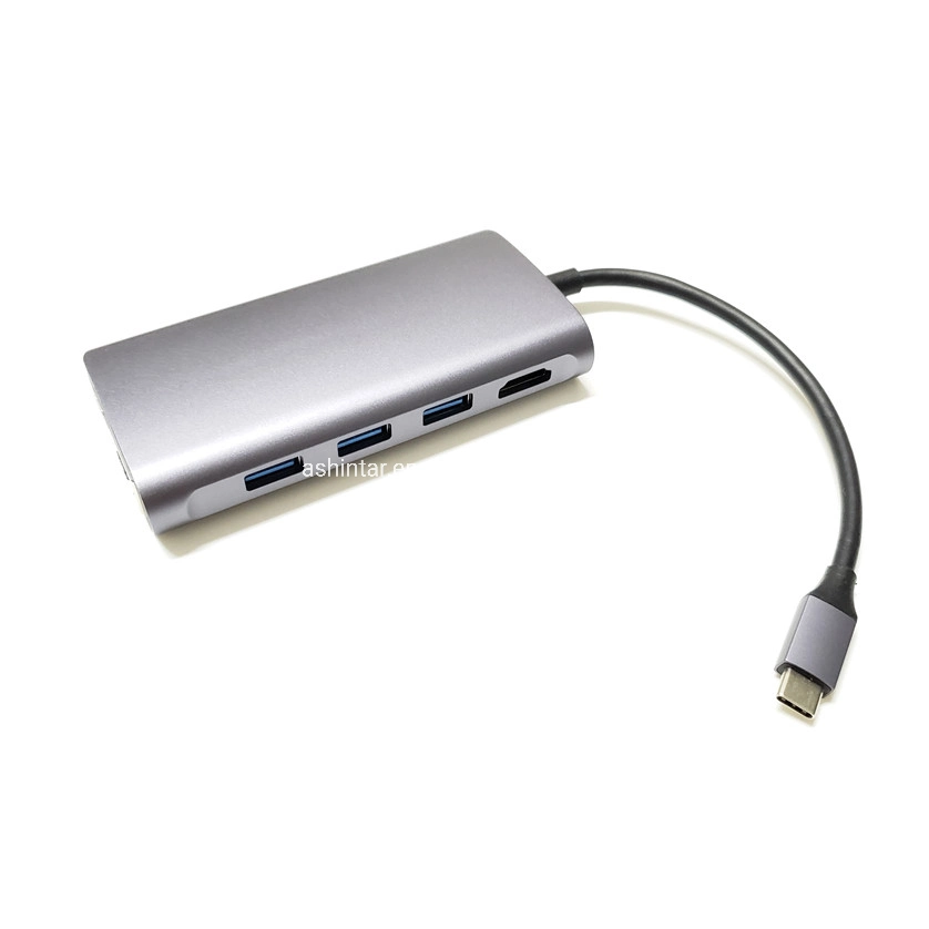 7 in 1 Aluminium Alloy Multiport Thunderbolt 3 USB-C Hub for MacBook PRO