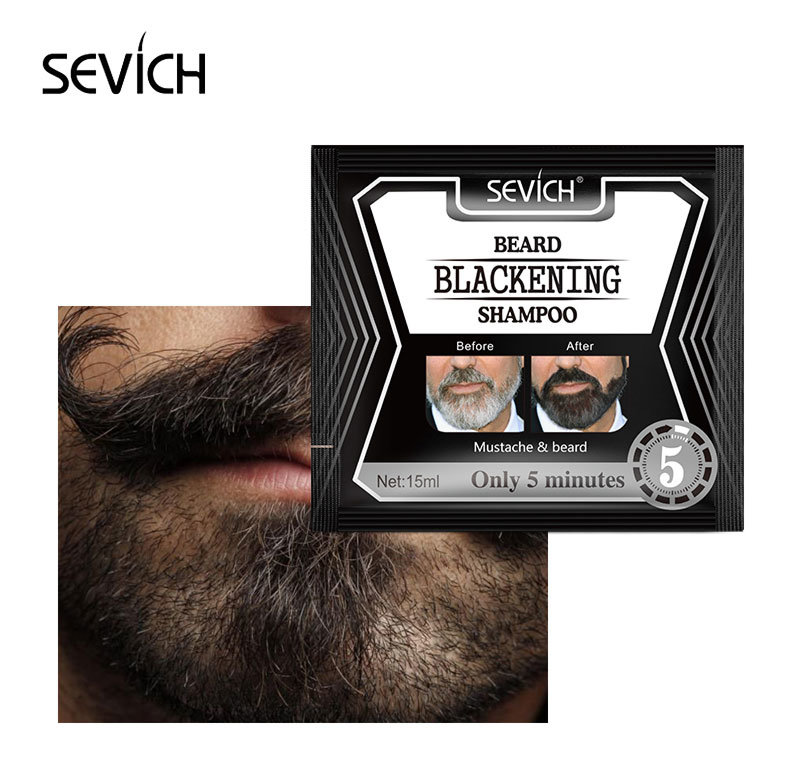 Pure Natural Beard Smoothing Moisturizing Beard Shampoo Beard Black Dye Shampoo