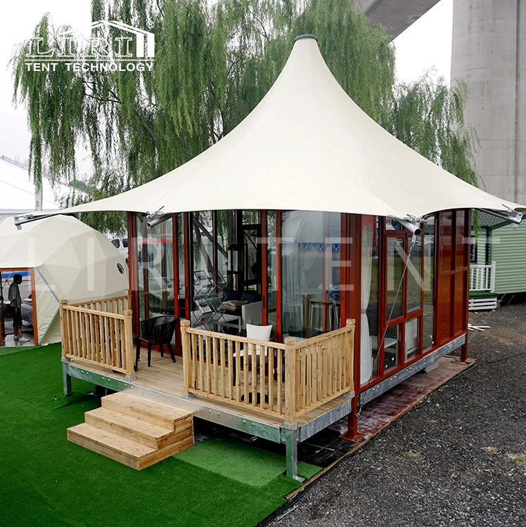 Bespoke Hexagonal Glamping Hotel Safari Tent with Luxury Decoration