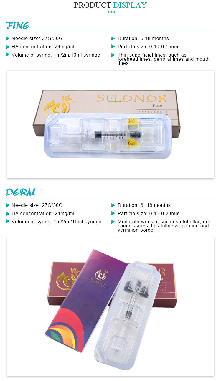 10ml Facial Filler Hyaluronic Acid/Hyaluronic Acid Cross Linked Syringe Hyaluronic Acid Mesotherapy Pen