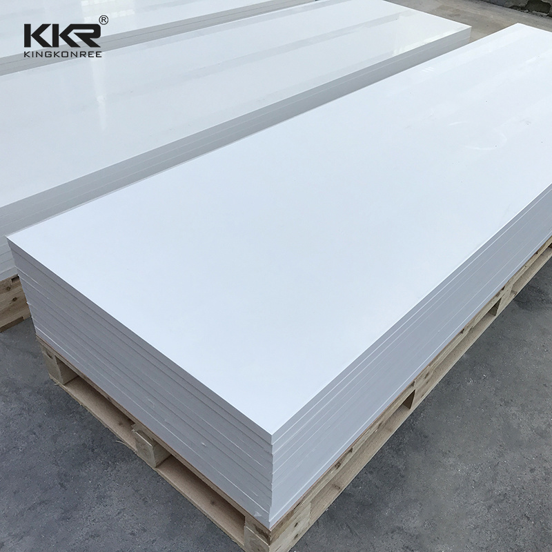 Wholesale Artificial Stone Reception Desk Pure White Acrylic Solid Surface
