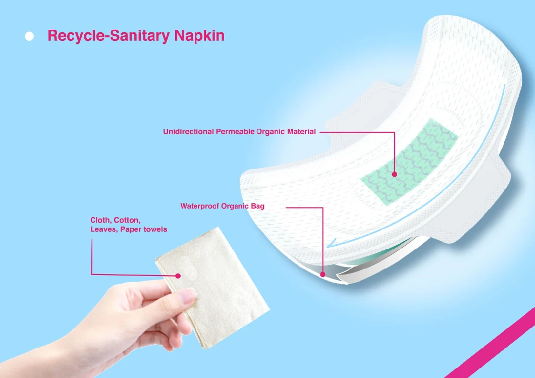 Women Girl Lady Pad Disposable Dry Night OEM Sanitary Napkin