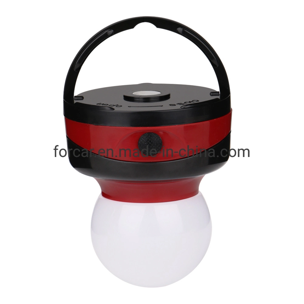Magnetic Work Light Outdoor Camping Tent Lamp with Hook Battery Powered Lantern