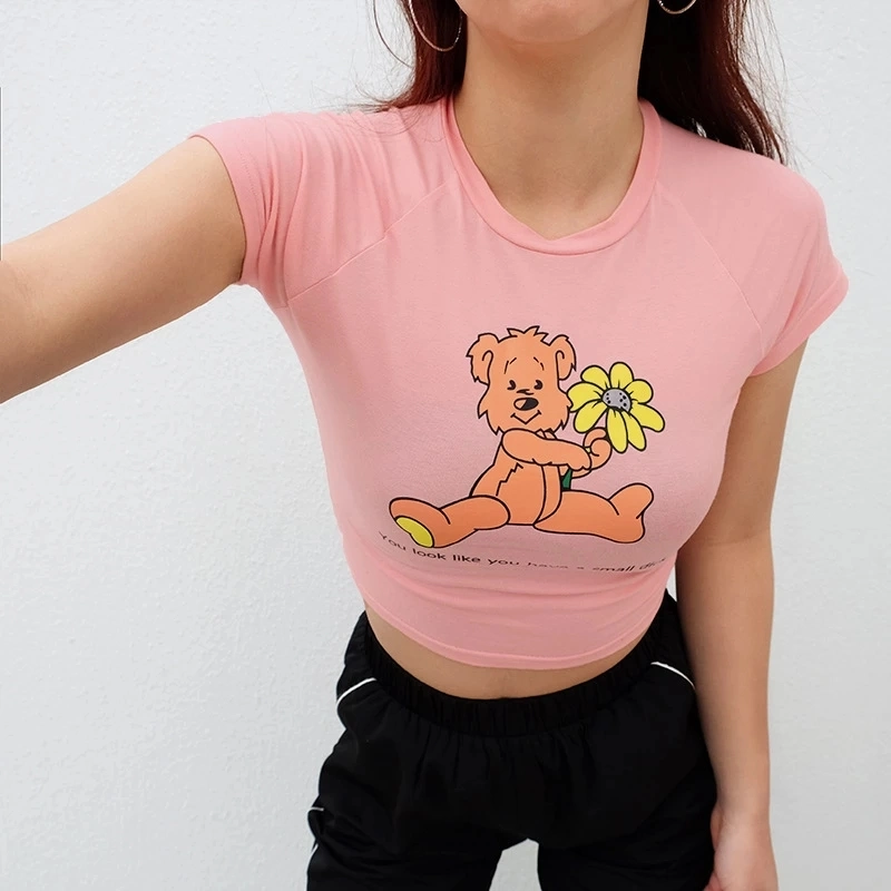 Customize Wholesale T Shirt Summer Casual Women T Shirt Tee Shirt Cute T Shirt