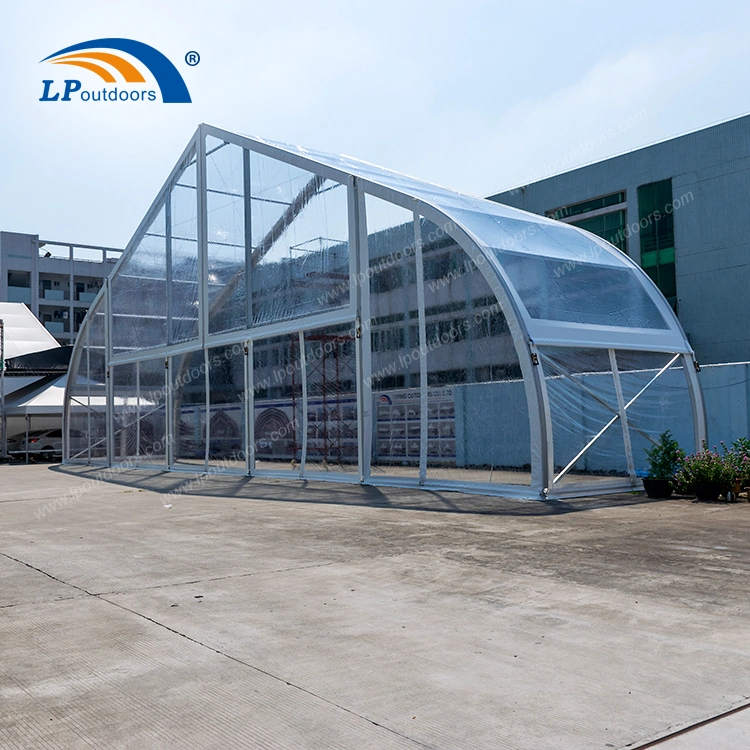 UV Protection Curved Transparent Tent Temporary Party Building for Musica Festival