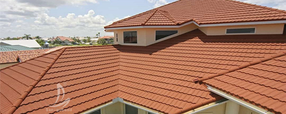 Nigeria Popular Low Price Bond Tile Stone Coated Metal Roof Tile