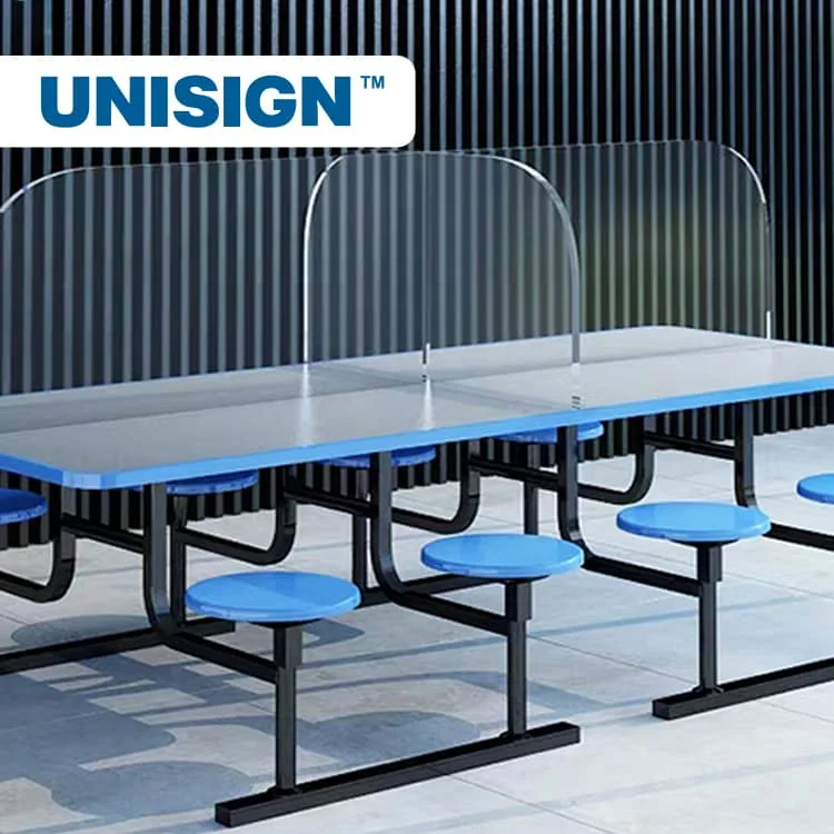 Unisign Keep a Safe Distance Acrylic Partition Barriers Plastic 4X8 PMMA Cast Glass Acrylic Sheet