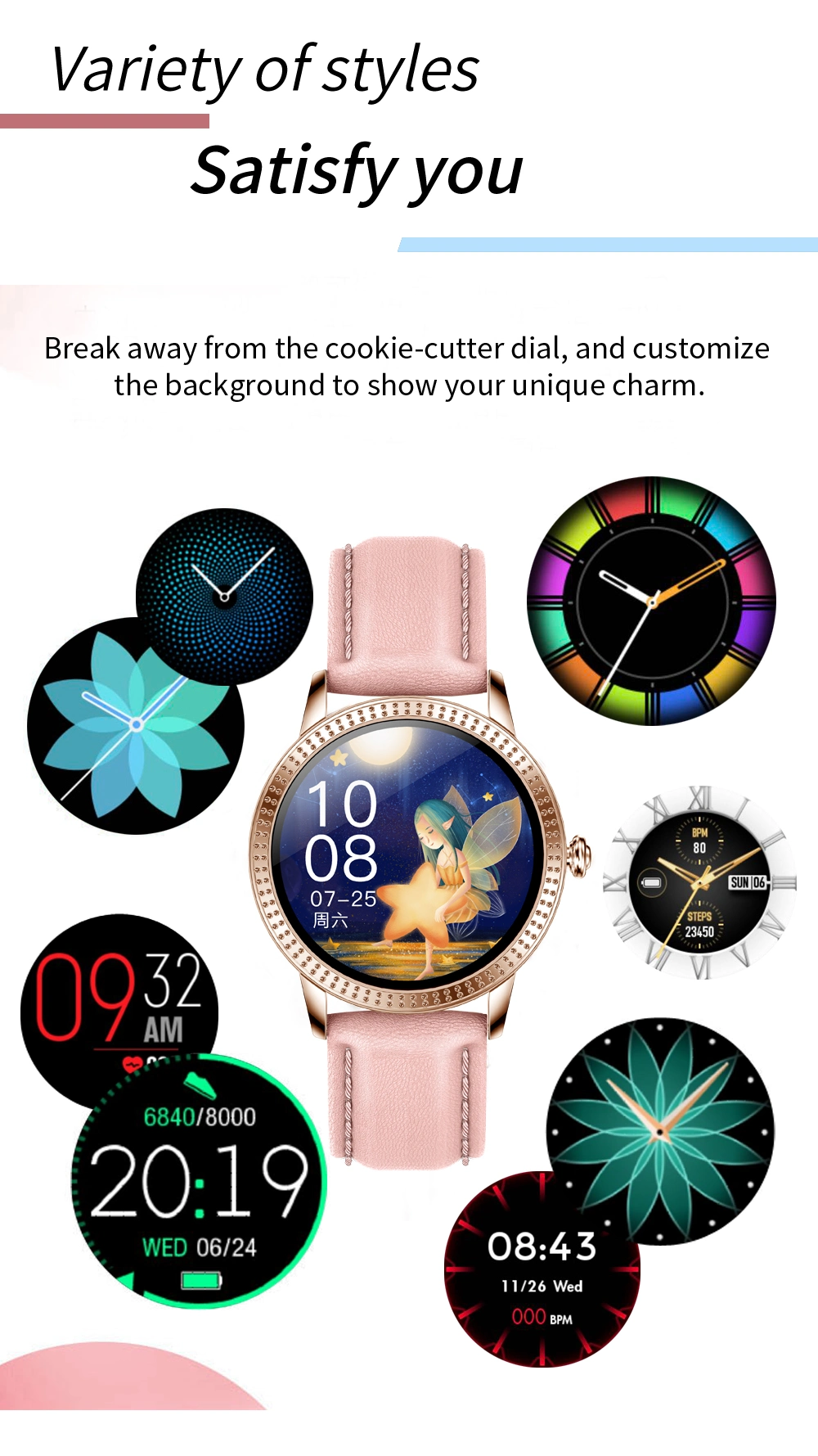 Long Battery Life Sleep Tracking Full Circle Color Screen Reloj Inteligente High End Smartwatch W5 PRO