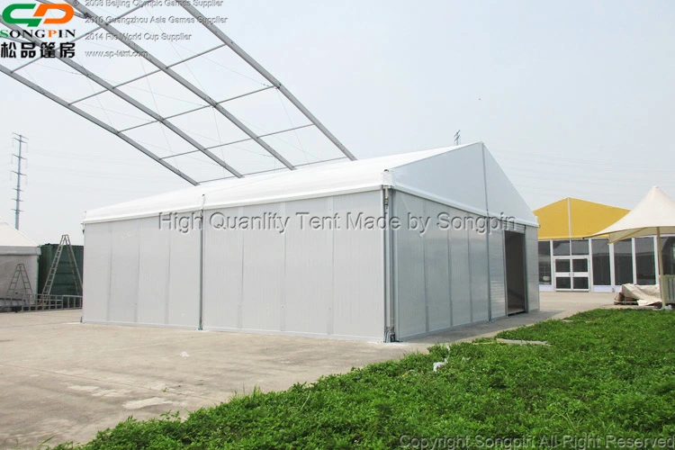 Self-Contained Storage Tent with Rolling Gate and Wooden Floor