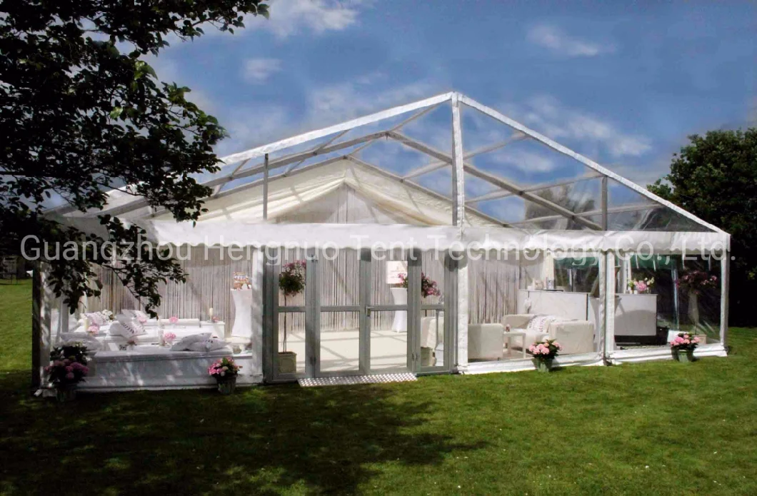 Luxury Wedding Aluminum Structure 8X12m Marquee Glass Wall Tent